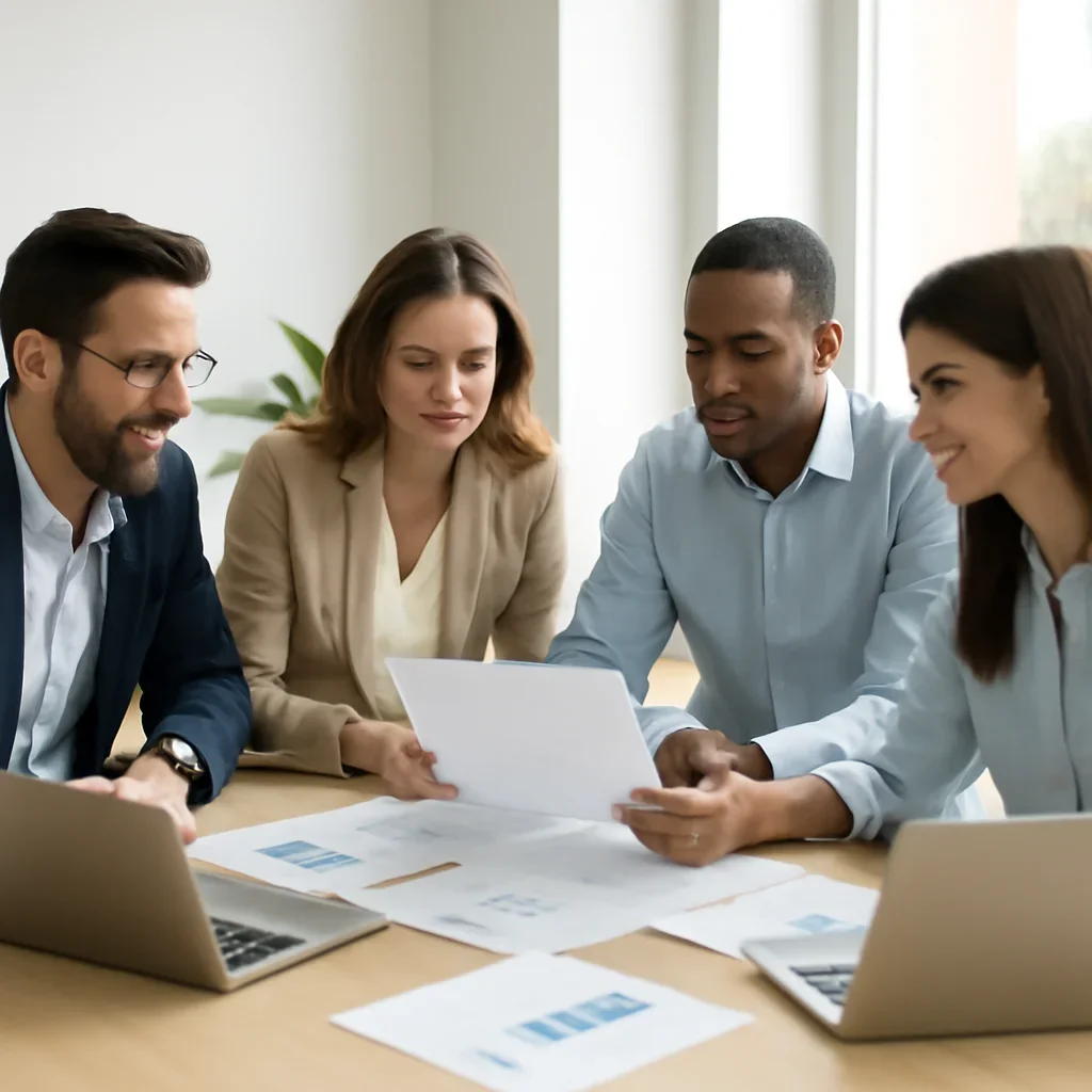 Marketing consultant reviewing customer journey channel priorities and growth constraints
