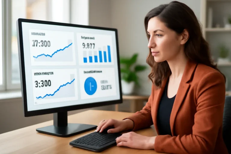 Calgary marketer reviewing social media KPIs
